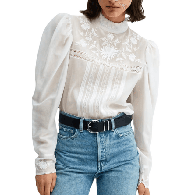 Mango Embroidered Details Blouse