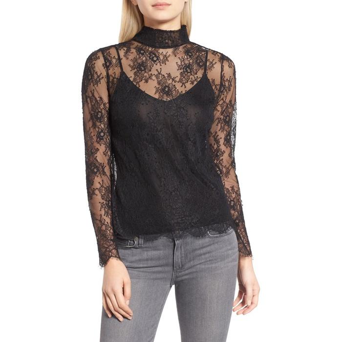 Chelsea28 Sheer Lace Top
