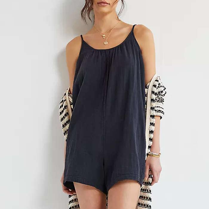 Daily Practice By Anthropologie Gauzy Lounge Romper