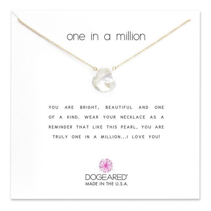 Dogeared Reminder - One in a Million Keshi Pearl Pendant Necklace