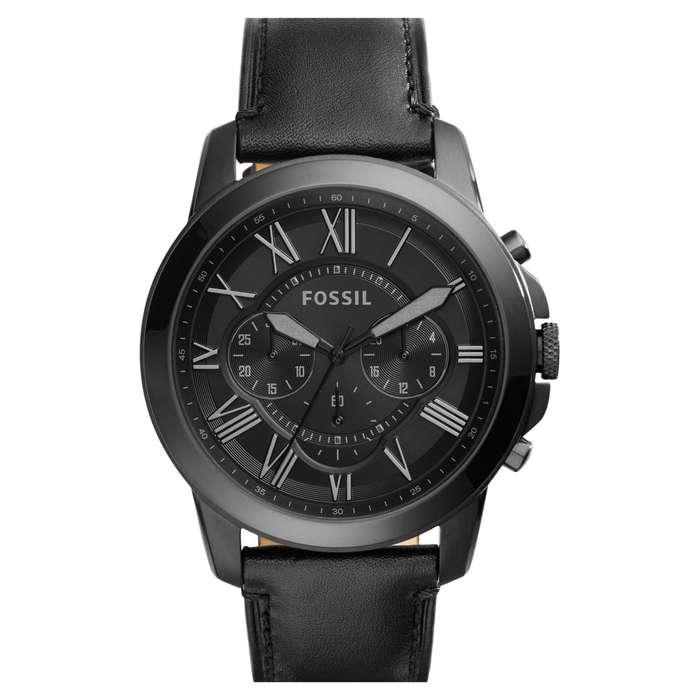 Fossil Grant Chronograph Leather Strap Watch