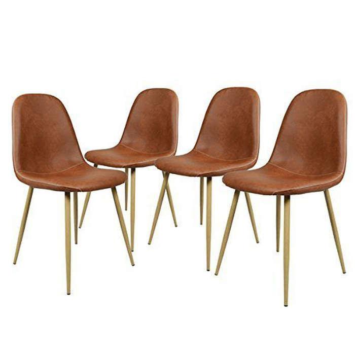 GreenForest Washable Pu Cushion Seat Dining Side Chairs