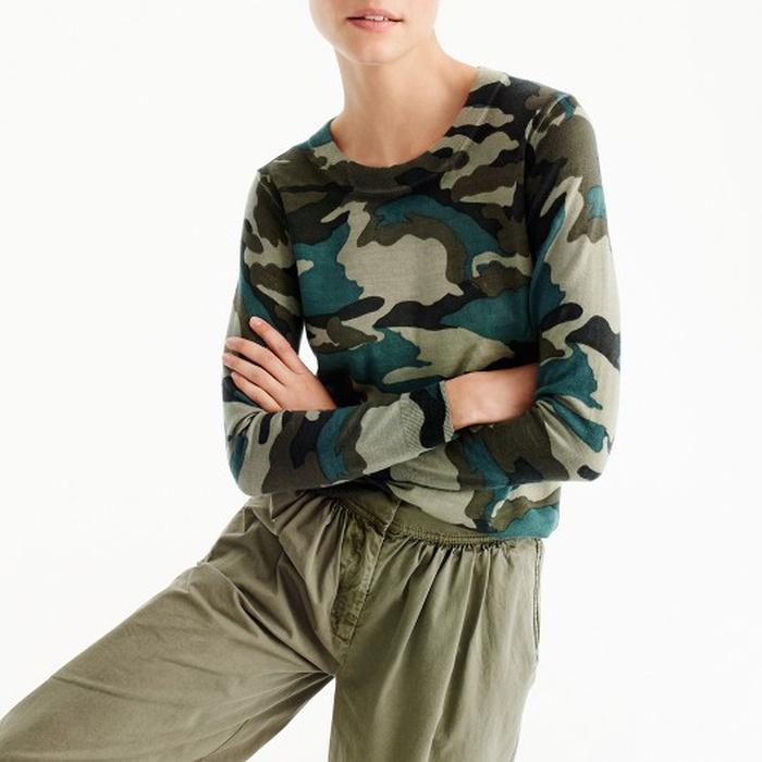 J.Crew Tippi Sweater in Camouflage