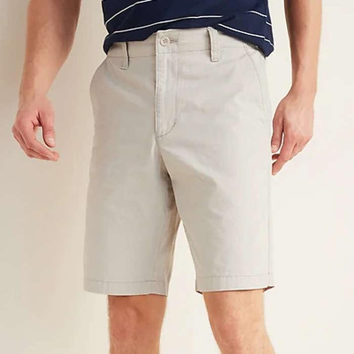 Old Navy Lived-In Straight Khaki Shorts For Men
