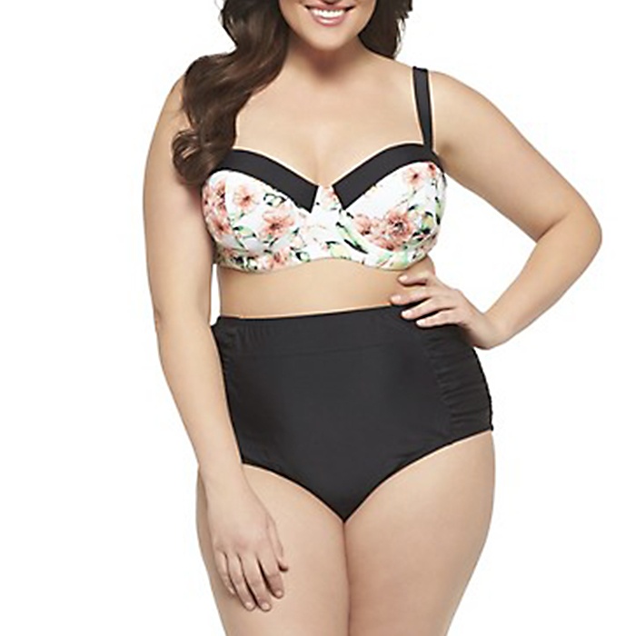 Kenneth Cole Reaction Plus Size Ruffle Halter Bikini Top And Ruffle 5205