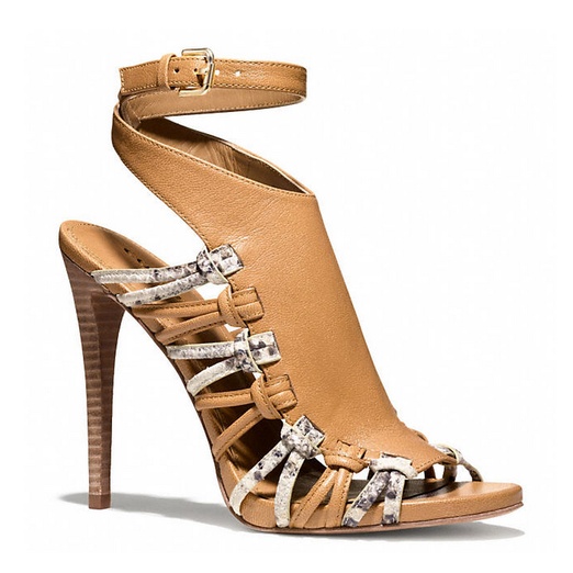 ladies nude heeled sandals