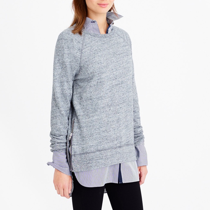 J.Crew Zip Tunic Sweatshirt | Rank & Style