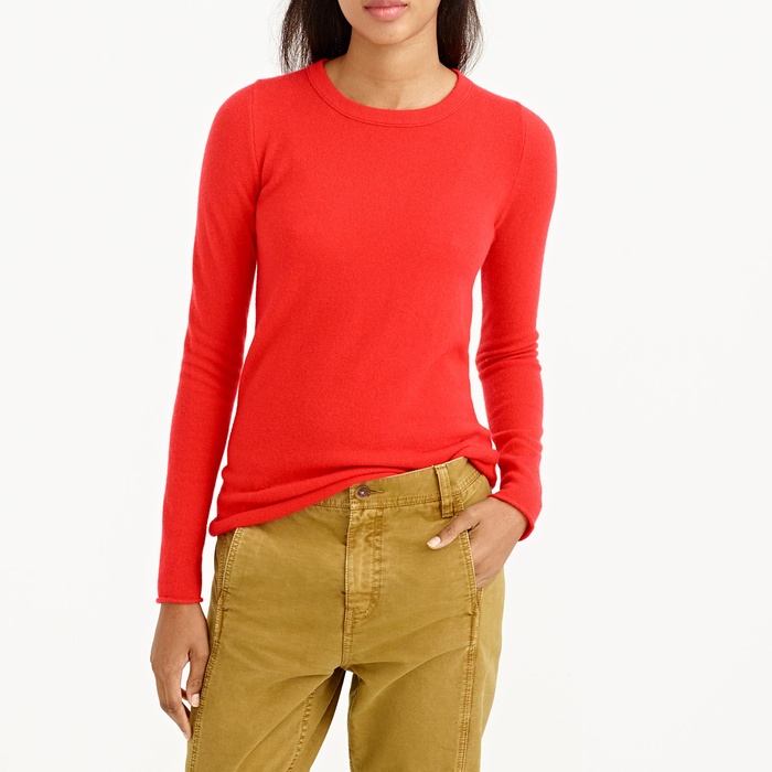 long sleeve cashmere tee