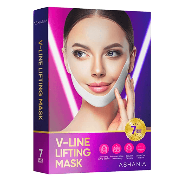 V Shaped Slimming Face Mask Double Chin Reducer V Line Lifting Mask Neck  Lift Tape Face