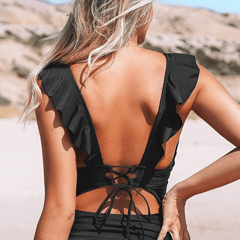  MOOSLOVER Women Strappy Backless One Piece