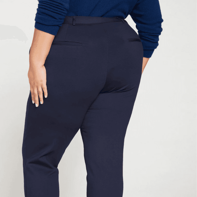 Buy Woman Within Women's Plus Size Wide Leg Ponte Knit Pant, Navy