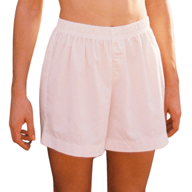 Sunday Morning Boxer Shorts - Striped Pink