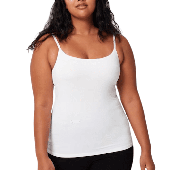 Plus Size Camisoles Women with Built in Bra Tank Top Cami Sleeveless Summer  Tops 