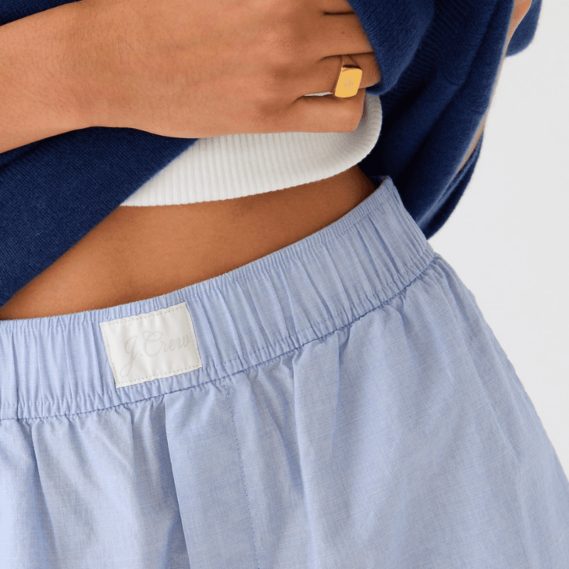J.Crew: End-on-end Cotton Pajama Short Set For Women