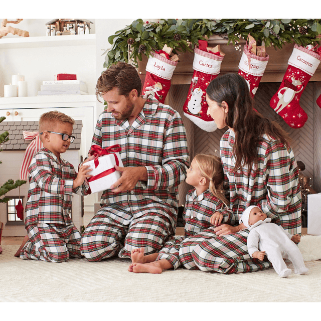 Forest Green Plaid Family Pajamas