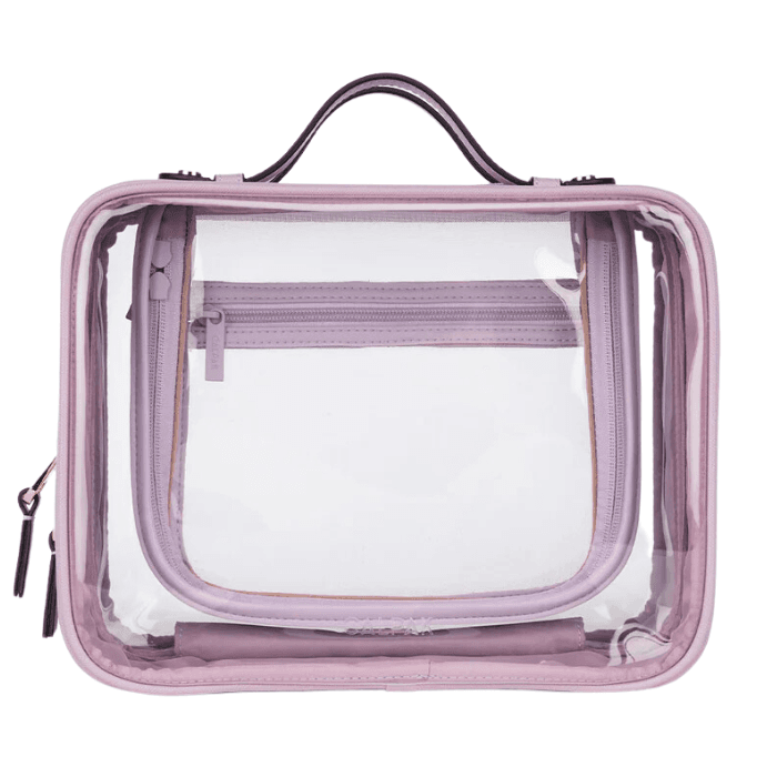 TSA Approved Toiletry Bag - 311 Clear Travel Cosmetic Bag with Handle -  Quart Size Zipper - Carry-on Luggage Bag for Liquids - Airport Compliant  Bag