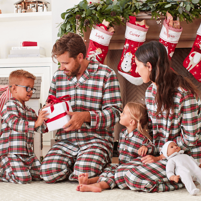 Holiday Plaid Matching Family Pajama Set