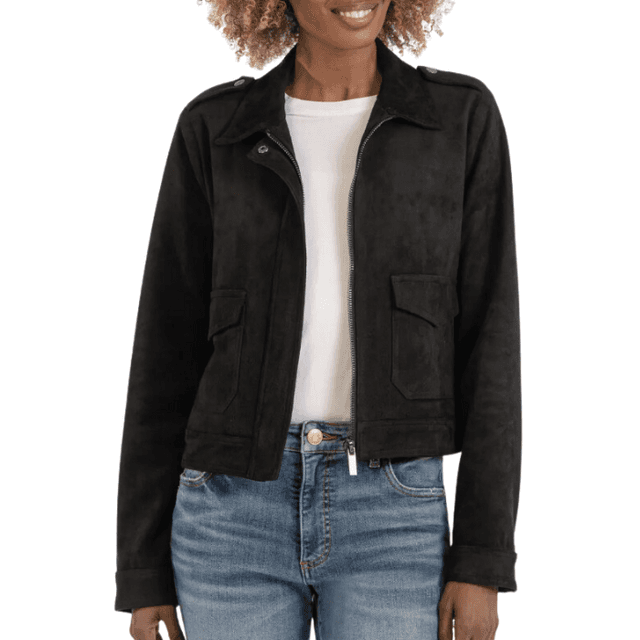 Quince 100% Suede Bomber Jacket