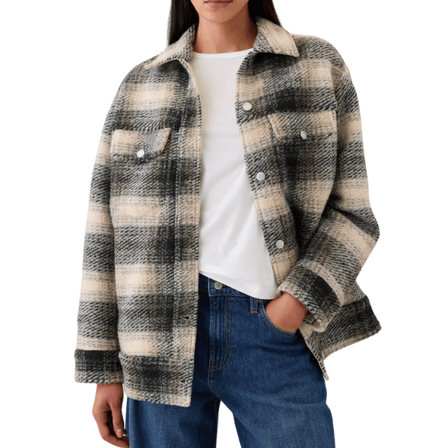 Gap Wool Boyfriend Shirt Jacket