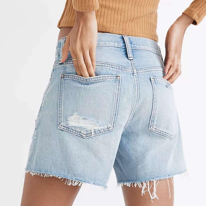 New Denim Shorts Tight Women's Ultra Low Waist Shorts With Pockets