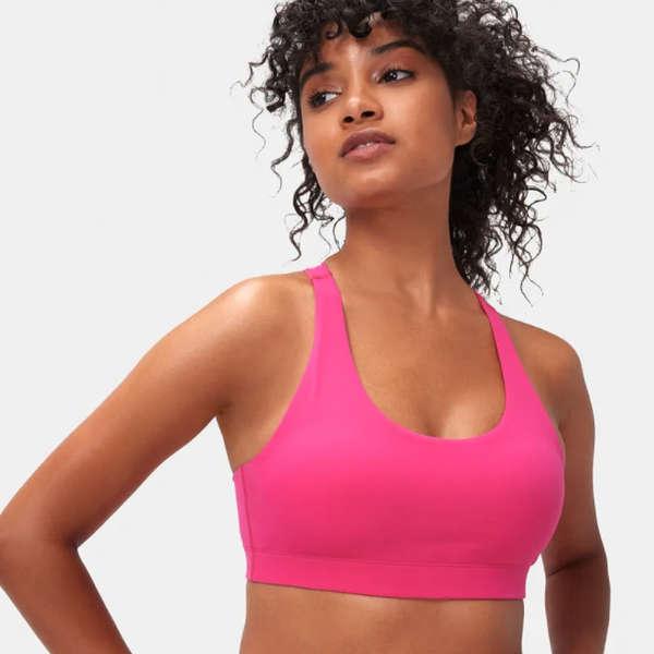 HISIMPLE 2020 Pink Push Up Beyond Yoga Sports Bra For Women Criss