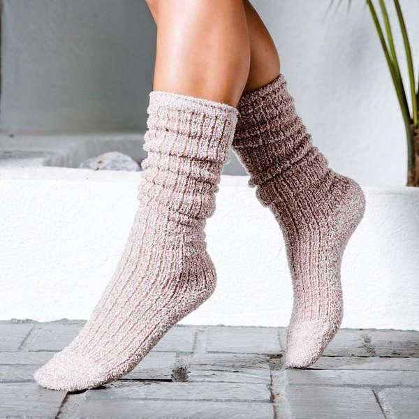 Womens Slipper Socks with Grippers Cozy Women Slipper Socks Fleece Lined  Slipper Socks for Women with Grippers