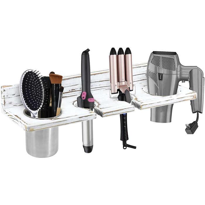 J JACKCUBE DESIGN Hair Dryer Holder Hair Styling Product Care Tool Organizer  Ba