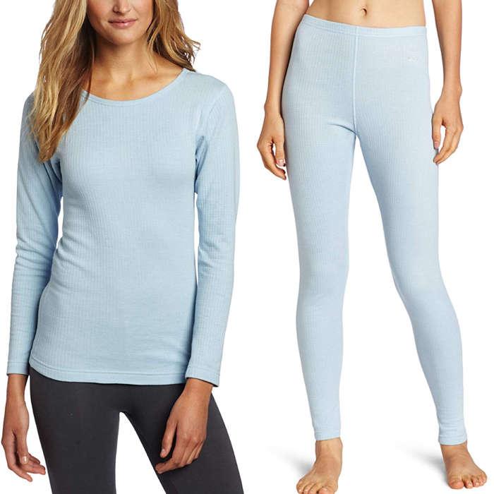 Women Stretch Thermal Underwear Top Long Sleeve Soft Long Johns