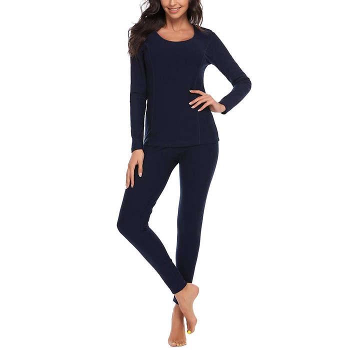 Women's Thermal Underwear Stretchy Long Johns Set for Women Base