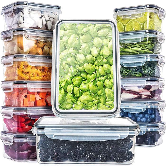  C CREST [10-Pack] Glass Food Storage Containers - Food