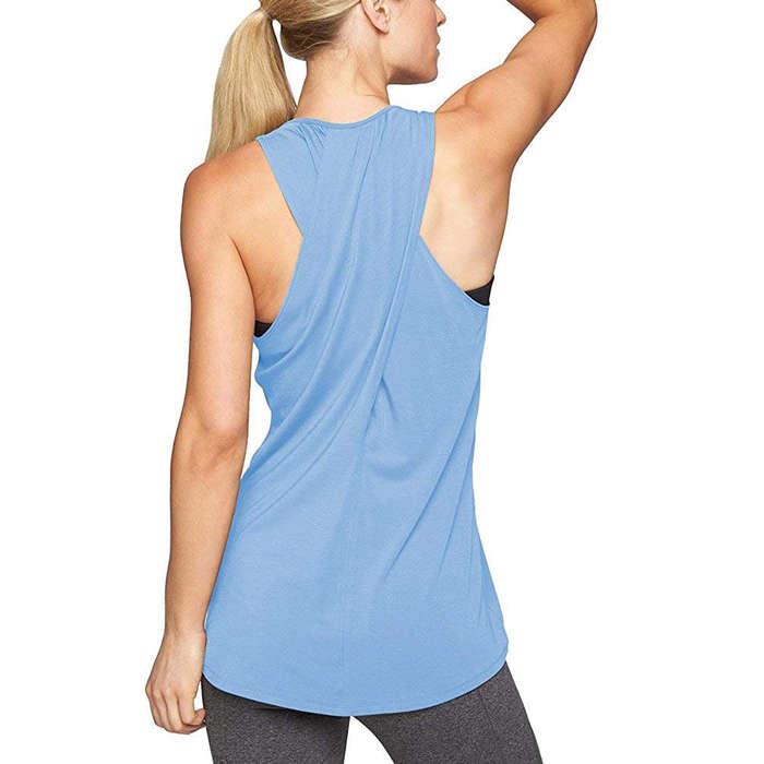 Pilates Yoga Tank Sun Ray Tank Top-womens Top-blue Shirt-summer