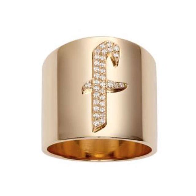 Jennifer Fisher Single Gothic Letter Cigar Band