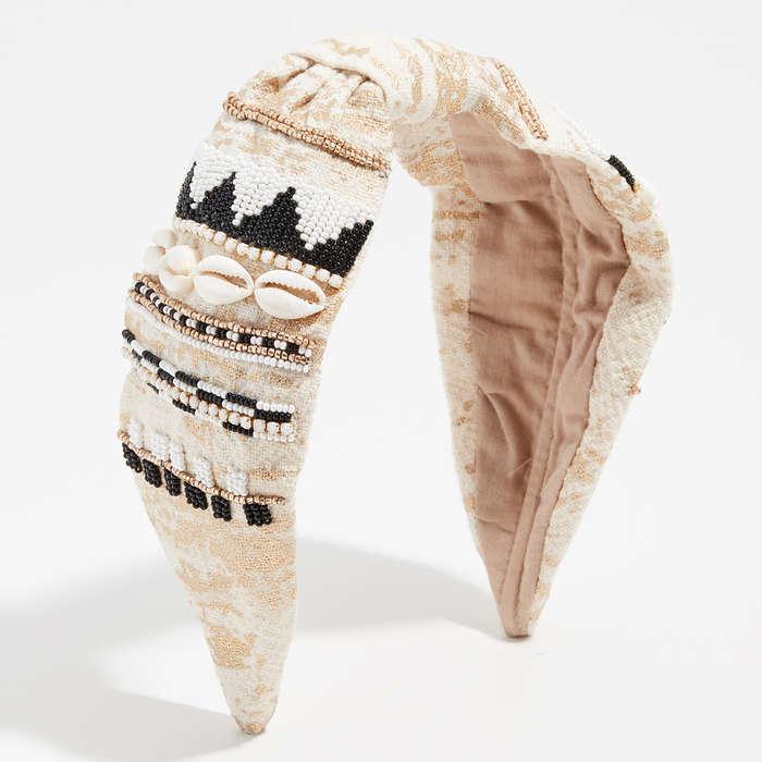 NAMJOSH Embellished Shell Headband