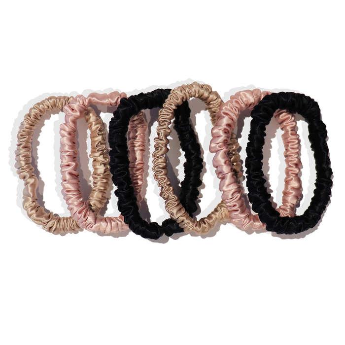 Slip For Beauty Sleep 6-Pack Slipsilk Skinny Hair Ties