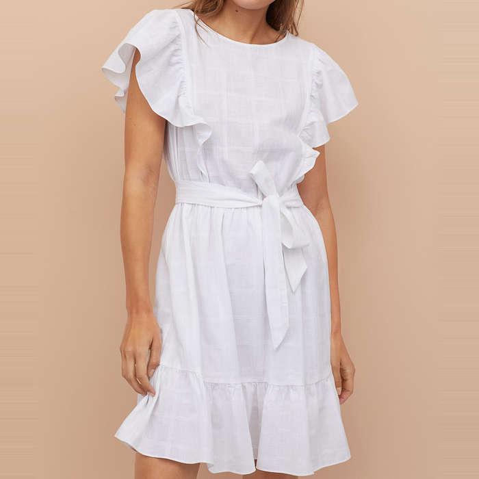 H&M Flounce-Trimmed Dress