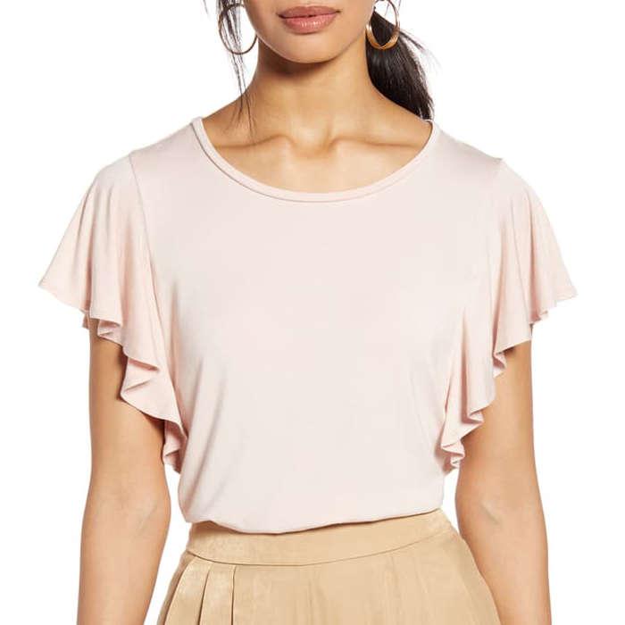 Halogen Flutter Sleeve Tee