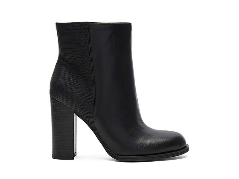 leather heeled booties