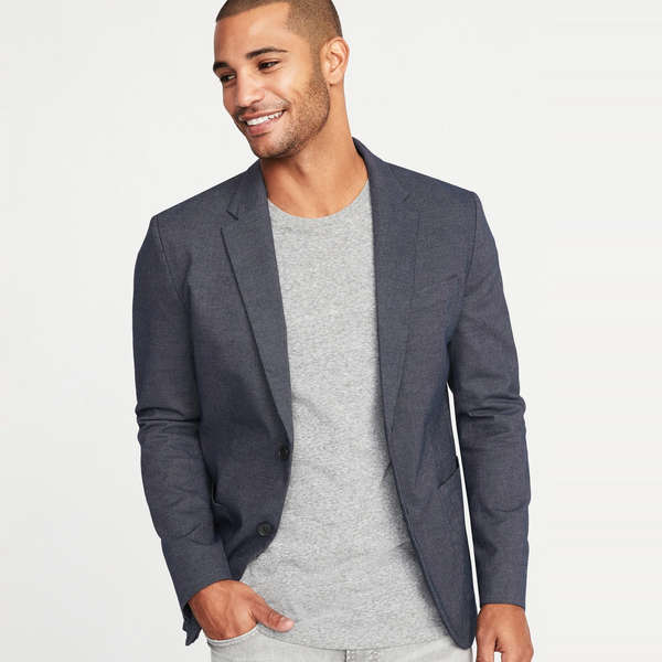 men's fashion sport coat and jeans