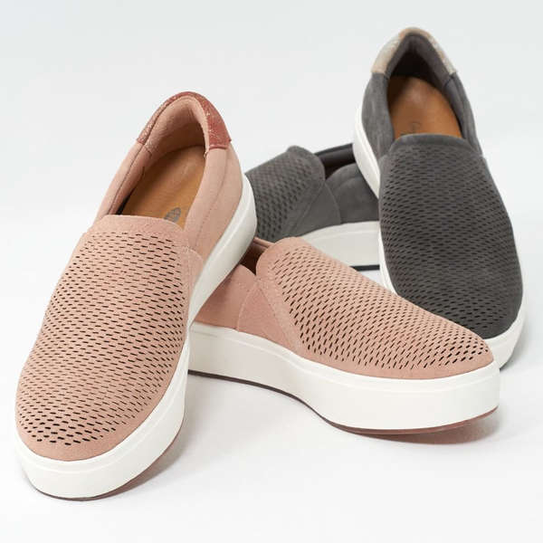 perforated slip on shoes