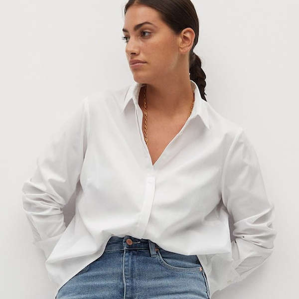 women's plus size button down collar shirts