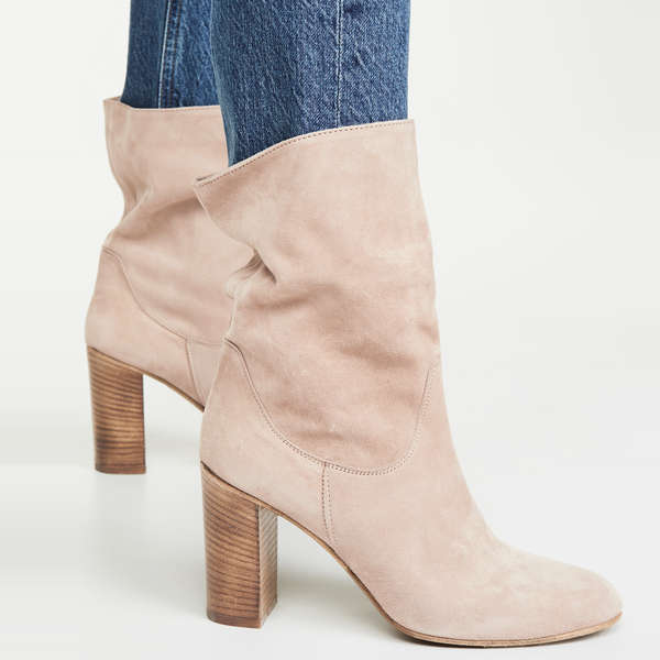 cream slouchy boots