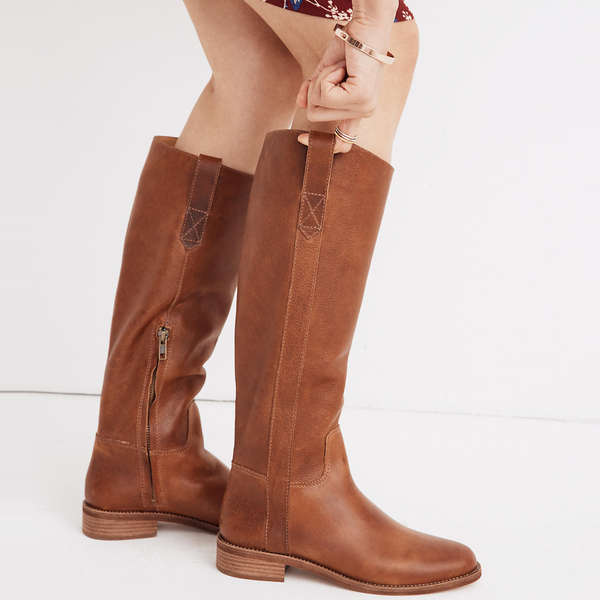 tall tan leather boots