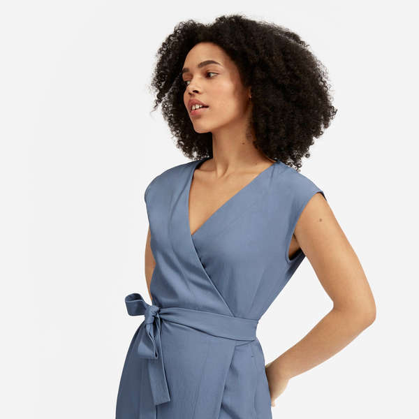 asos linen dress