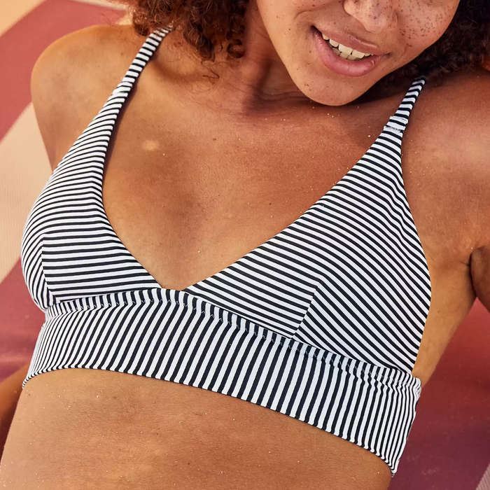 aerie ruched triangle bikini top