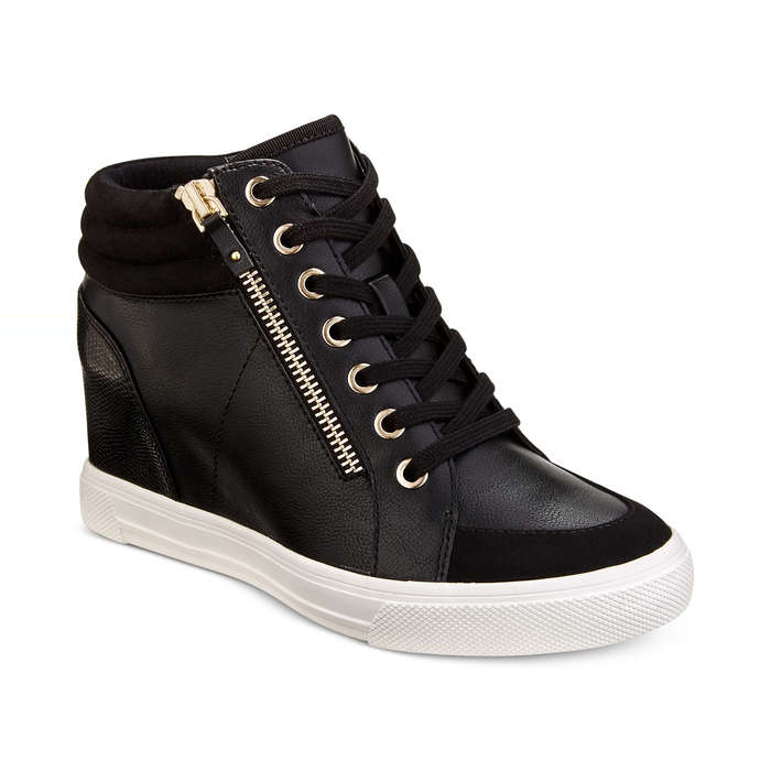 wedge sneakers lace up