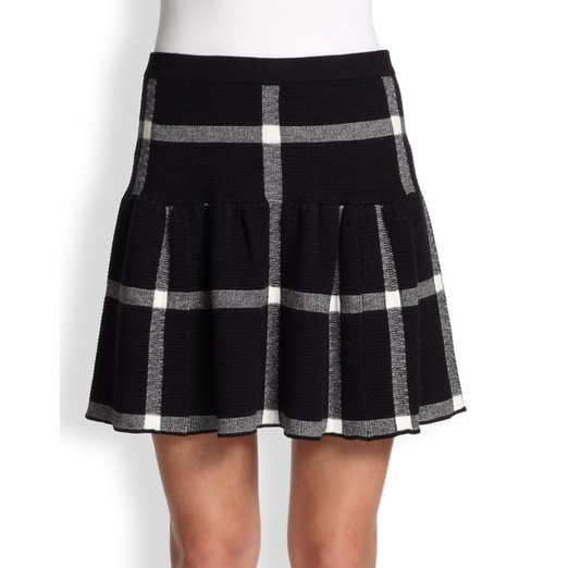 Alice + Olivia Kimbra Plaid Yoke Skirt | Rank & Style