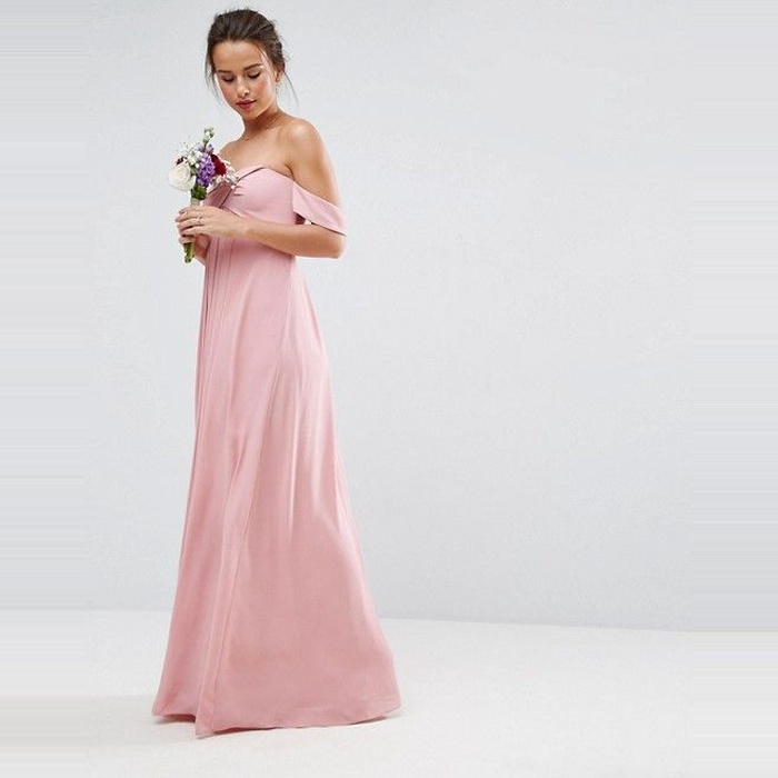 asos pink bridesmaid dress