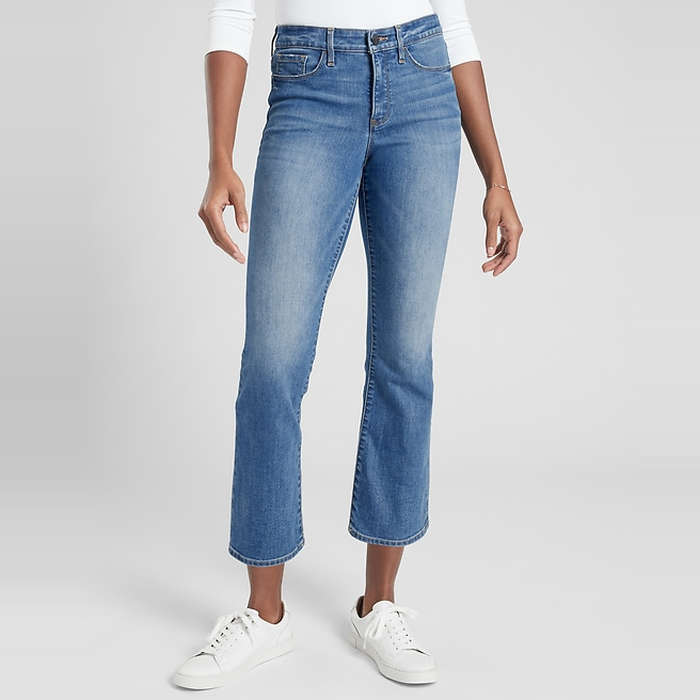 petite cropped straight leg jeans