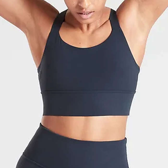 plus size longline sports bra