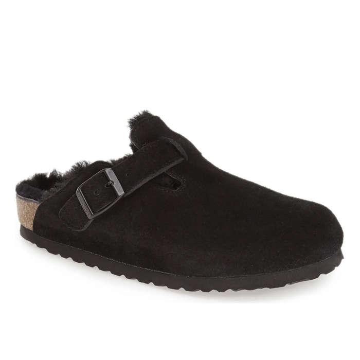 birkenstock clogs with fur lining